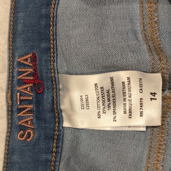 Sz 14 Santana Jeans Mid-Rise straight leg Capri style classic Fit jeans. - Picture 5 of 8